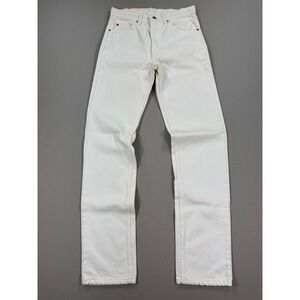 Vintage Levi's 505 Denim Jeans Women's 31x34 White Made In USA Straight Leg Y2K